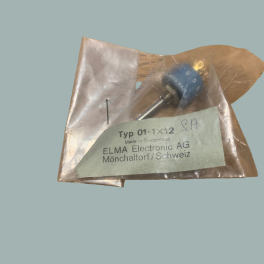 Elma Rotary switch, Type 01 Eyelets, 1 Wafer 1 x 12 Non-Shorting, 01-1184, Typ 01-1 x12