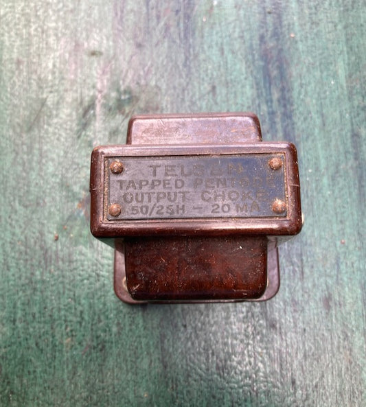 TELSEN, BAKELITE CASED, PENTODE OUTPUT CHOKE, 50/25H @ 20mA, 1931