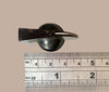 LARGE CHICKEN HEAD, KNOB, BLACK , PAIR, BRASS BUSHED, CENTRAL HUB 21mm DIA., BAR LENGTH 38mm