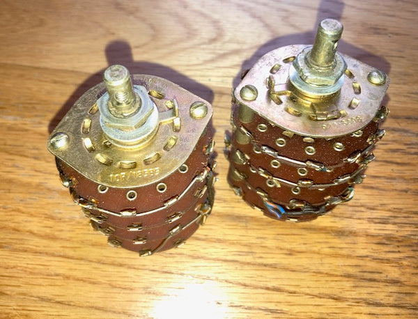 OAK NSF, ABH TYPE, AIR MINISTRY, 10F/18585, ROTARY WAFER  SWITCH, 4 WAFER, 12 CONTAcT DIA 6mm, 11 POSITIONS, WAFER DIA 40mm,