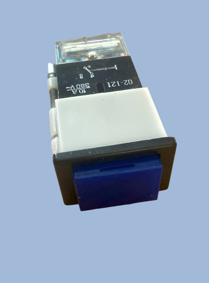 EAO, SWISSTAC,  ILLUMINATED PUSH BUTTON, SWITCH, MOMENTARY, 02-121-011,  380V AC 10A, BLUE LENS
