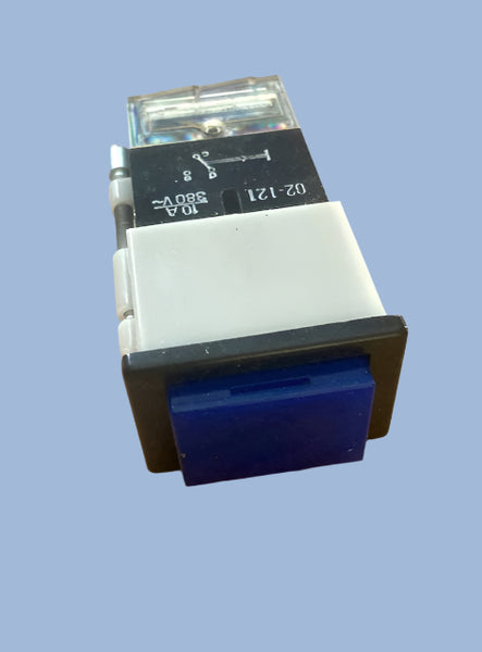 EAO, SWISSTAC,  ILLUMINATED PUSH BUTTON, SWITCH, MOMENTARY, 02-121-011,  380V AC 10A, BLUE LENS