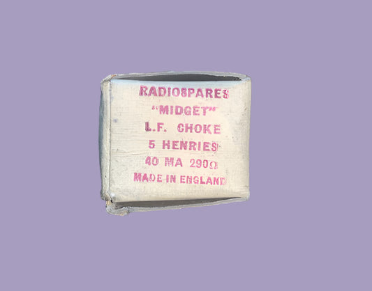 RADIOSPARES, RS ,MIDGET, LF CHOKE,  5H @ 40mA, 290R, NEW