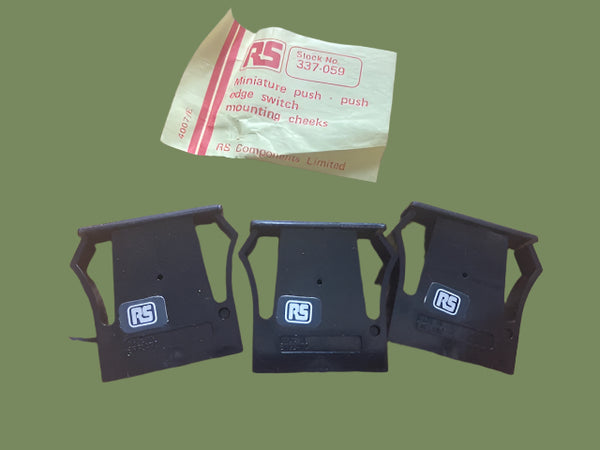 1X PACK OF3, MINIATURE PUSH-PUSH, EDGE SWITCH CHEEKS, RADIOSPARES, RS 337-059