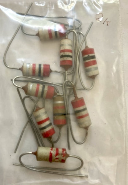2K 0.125W, Erie, Type 109, Carbon Resistors, High Stability,