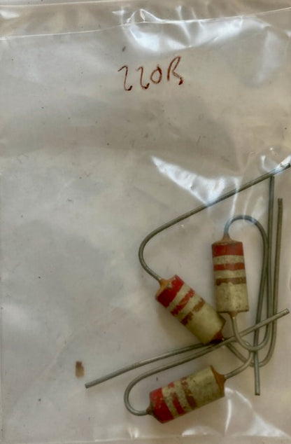 220R, 0.125W, Erie, Type 109, Carbon Resistors, High Stability,