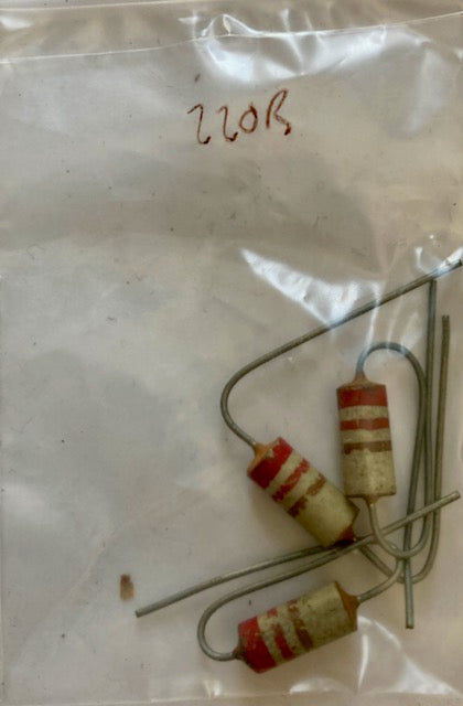 220R, 0.125W, Erie, Type 109, Carbon Resistors, High Stability,