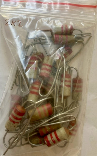 2K2,2200R, 0.125W, Erie, Type 109, Carbon Resistors, High Stability,
