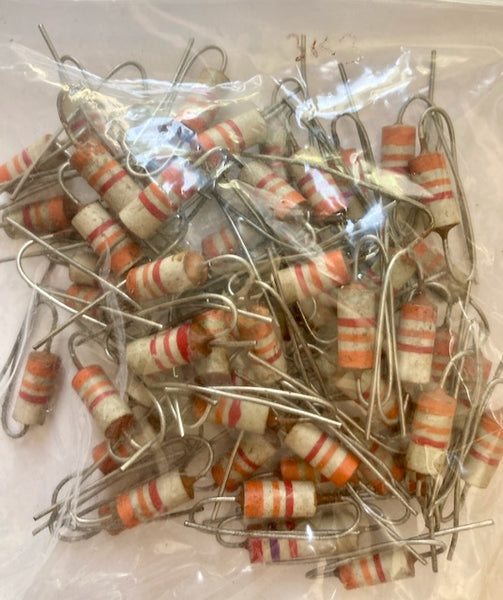 3K3 3300R, 0.125W, Erie, Type 109, Carbon Resistors, High Stability,