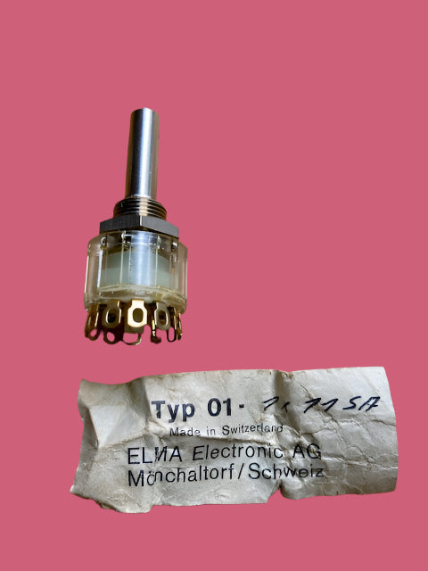 Elma Rotary switch, Type 01 Eyelets, 1 Wafer,  Typ 01-1 x11sa