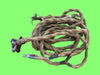MILITARY  HEADPHONE Y LEAD, WIRE LOOP TERMINATIONS, WOVEN KHAKI FABRIC COVERED WIRE,