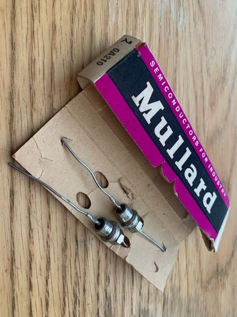 BOXED, GLASS, OA210, MULLARD, SILICONDIODE, CV7113, PACK OF TWO