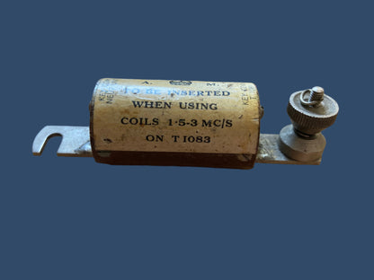AIR MINISTRY, CHOKE HF, 10C/11341, USE WITH COILS 1.5-3 MC/S ON T1083 TRANSMITTER