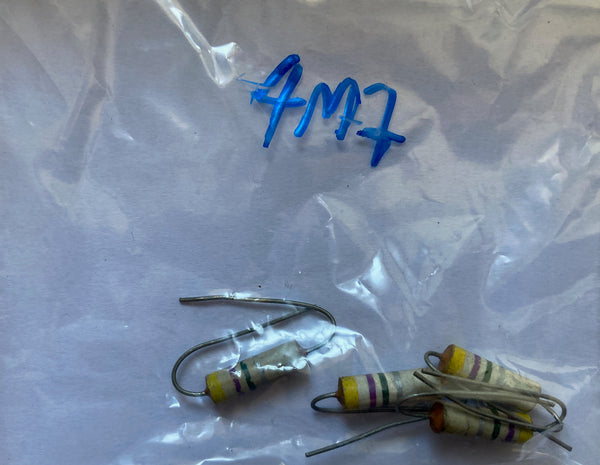 4M7, 0.25W, Erie, Type 108, Carbon Resistors, High Stability,