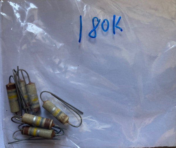 180K, 0.25W, Erie, Type 108, Carbon Resistors, High Stability,