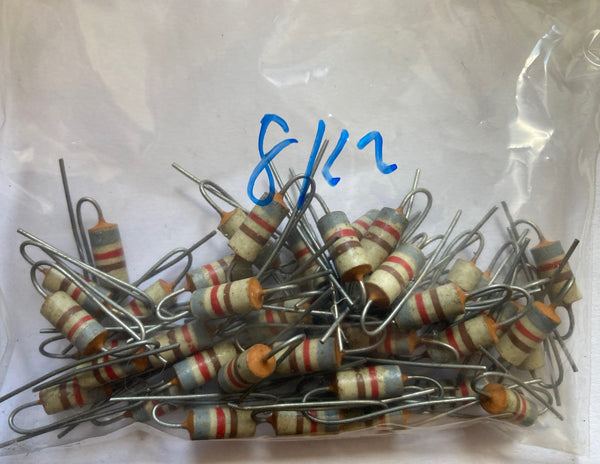 8K2, 0.25W, Erie, Type 108, Carbon Resistors, High Stability,