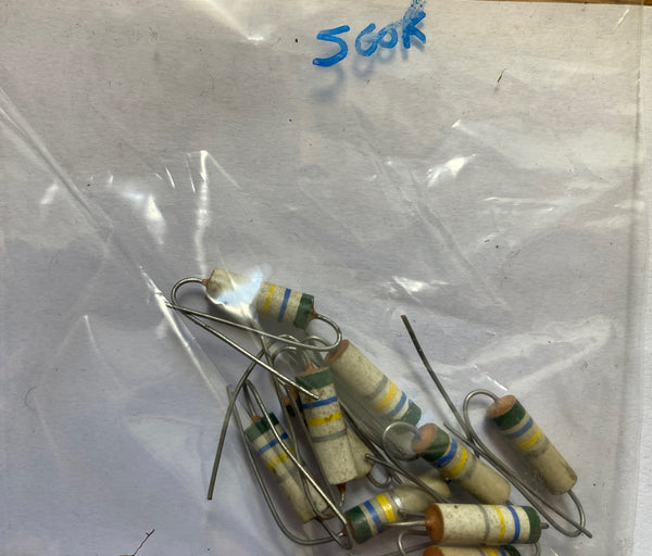 560K, 0.25W, Erie, Type 108, Carbon Resistors, High Stability,