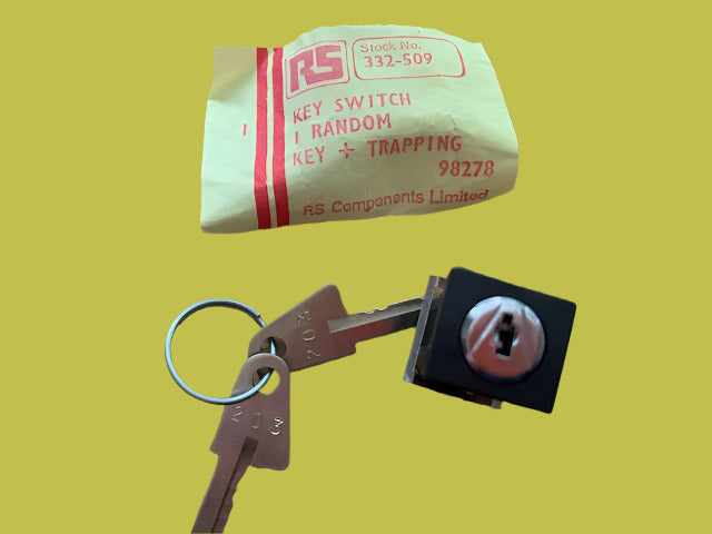 Radiospares, RS, Switch, Key, with Key, 2-Pole, Change-over, RS 332-509