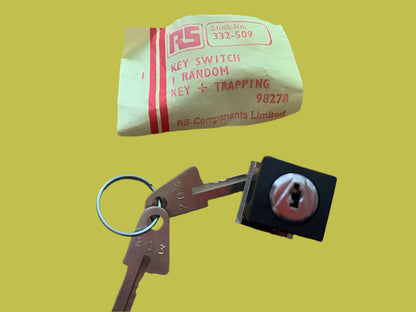 Radiospares, RS, Switch, Key, with Key, 2-Pole, Change-over, RS 332-509