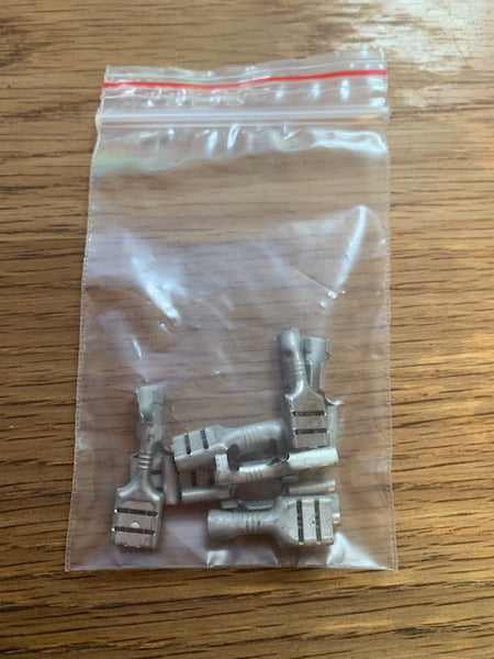 6.4mm Straight Lucar Connectors, Pack of 9X