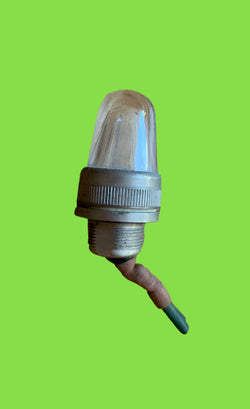 BULGIN, NICKEL BODIED 20mm dia. EX MIL,  SPECIAL DUTY, SIGNAL LAMP,  CLEAR GLASS LONG LENS