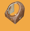 EMI, cast aluminium, 3.25ins dia, 2.6ins aperture, moving coil meter desk mount,  brown crackle finish