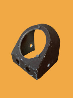 EMI, cast aluminium, 3.25ins dia, 2.6ins aperture, moving coil meter desk mount,  brown crackle finish