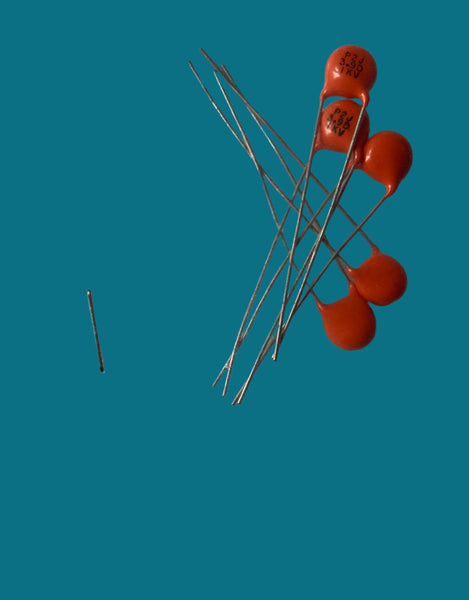 BAG OF 5X, CERAMIC DIPPED CAPACITOR,5pF @ 1KV WKG