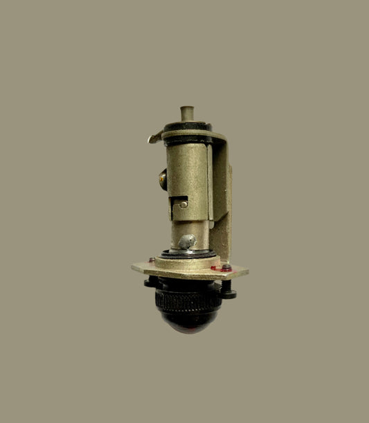 SPECIAL DUTY, SIGNAL LAMP,  RED OPAQUE GLASS LENS, NICKEL PLATED BODY 10mm DIA.,