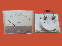 SIFAM, TYPE 32,   MOVING COIL METER, SCALED 0-1mA, approx 3.5 x 3 ins