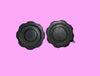 PAIR, 2X, MARCONI , FLUTED KNOB, , BLACK BAKELITE,  28mm DIA