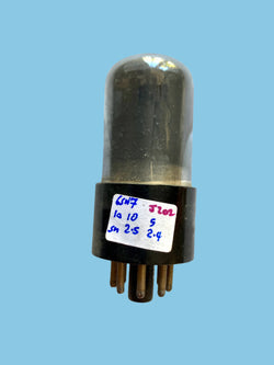 6SN7GT, RCA,  VT-231  GREY GLASS, FAT BASE, SMALL LOGO,  H4E, AUG 1944 PRODUCTION, 6SN7