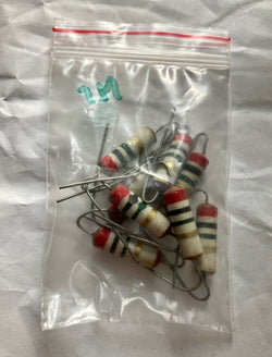 2M, 0.25W, Erie, Type 108, Carbon Resistors, High Stability,