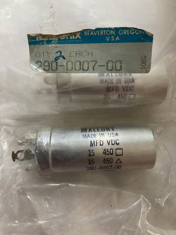 MALLORY, ELECTROLYTIC  CAPACITOR,15 + 15uF @ 450V, NOS