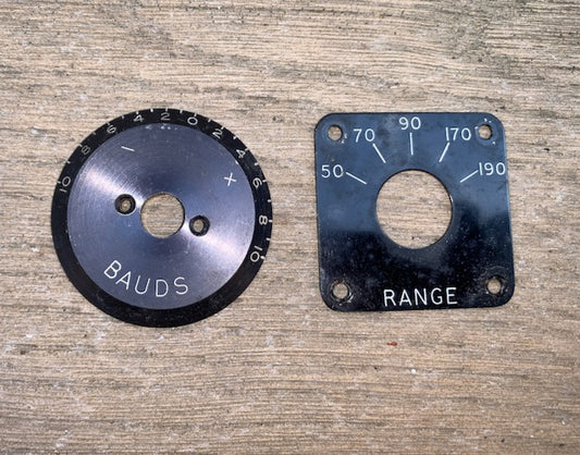 Square Control Plate, Escutcheon,  45mm x 45mm, Marked Range 50-190