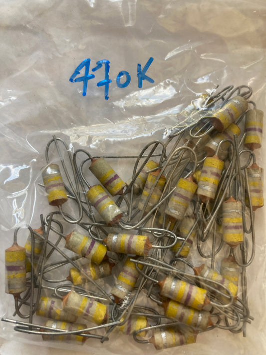 470K 0.125W, Erie, Type 108, Carbon Resistors, High Stability,