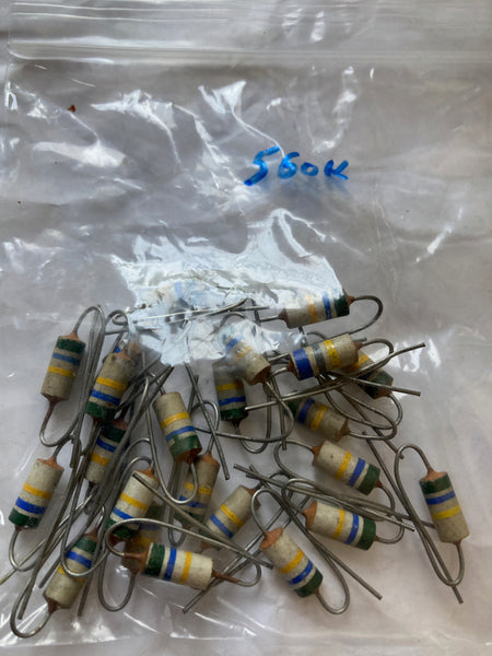 560K, 0.125W, Erie, Type 109, Carbon Resistors, High Stability,