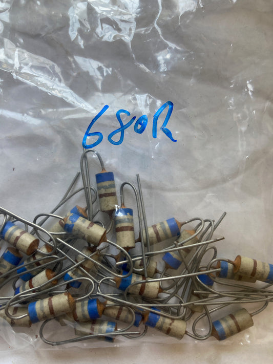 680R, 0.125W, Erie, Type 109, Carbon Resistors, High Stability,