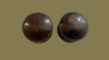 Pair, 2X, Brown Bakelite, Milled Edge Knob, Brass bushed, 25mm Dia, 18mm Height, 5mm Shaft