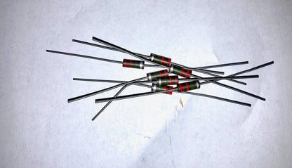 Allen Bradley, Morganite, Carbon composite resistor, Type S, 0.5W 10%, VARIOUS VALUES