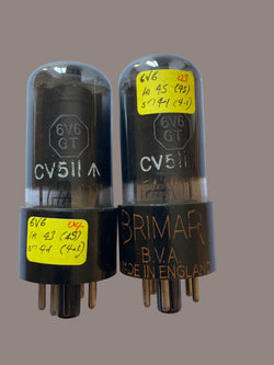 BRIMAR CV511 6V6GT MATCHED PAIR