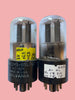 6SLGT, SYLVANIA, MATCHED PAIR   VT-229  CLEAR GLASS, FAT BASE, T PLATE,  WARTIME PRODUCTION, 6SL7