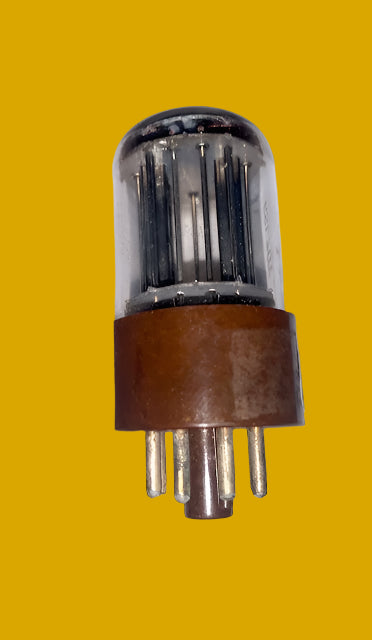 6SL7GT, MATCHED PAIR, PINNACLE BADGED, RCA,TRIPLE MICA, BROWN MICANOL BASE,  5 SUPPORT ROD, NON-EDGE PERFORATED STRAIGHT RIBBED BLACK PLATE, CV569, CV1985, ECC35, VT-229,  6SL7