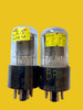 6SN7GT, BRIMAR, MATCHED PAIR,  CLEAR GLASS, FAT BASE WITH ORNGE PRINT, BRITISH MADE, SAME FACTORY CODE ,1950s PRODUCTION, 6SN7