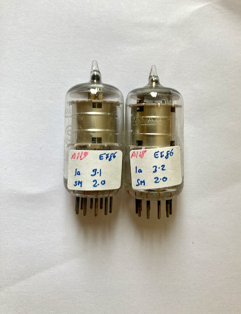 6267, HITACHI, MATCHED PAIR, SOLID SCREEN, APRIL 1965 TOKYO MANUFACTURE, EF86
