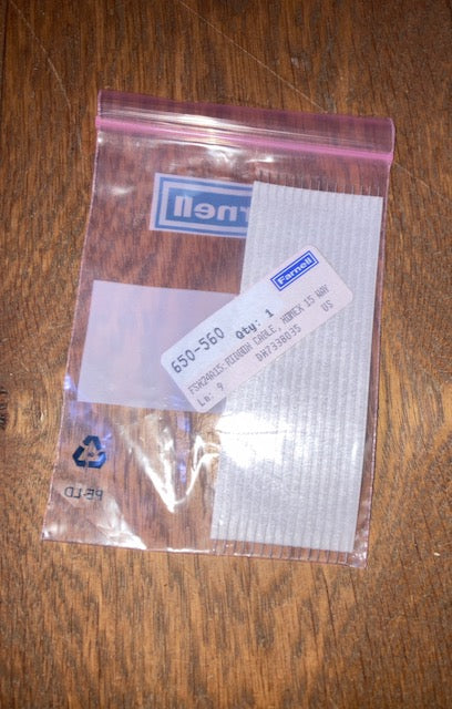 15 way, Flexstrip Jumper, &nbsp;Ribbon Cable, Straight Pin to Straight Pin, 15 Ways, 4 " 101.6 mm 2.54 mm, Farnell, 1310364, 650-560
