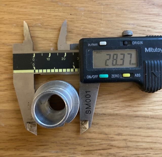 Pack of 12x Aluminium Trap End Caps, length 32mm, small dia. 18mm, large dia. 28mm, Thought to be Jaybeam