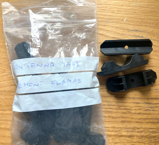 Yagi Element Clips,68mm length, 24mm profile dia., Pack of 10x,  NOS
