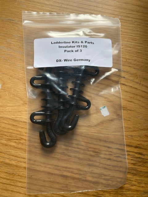 Ladderline Insulator, IS120, Pack of 3, DX-Wire Germany, NOS 