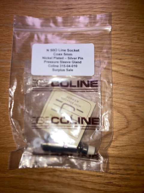 N 50R LINE SOCKET,, CO-AX 5mm, COLINE 315-04-410